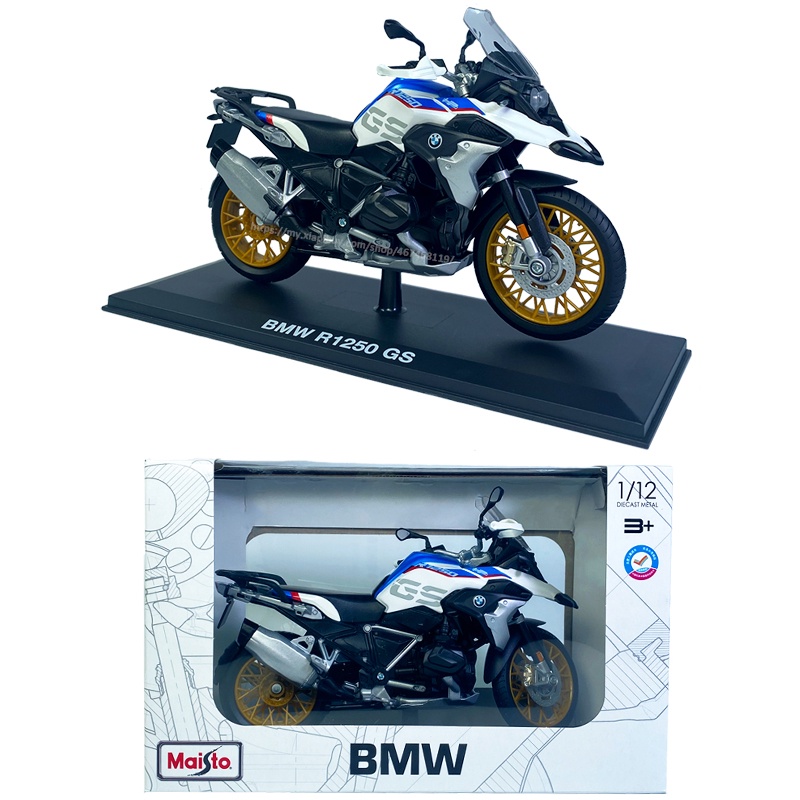 Miniature BMW R1250 Gs 1/12 with Base Maisto Moto : : Toys