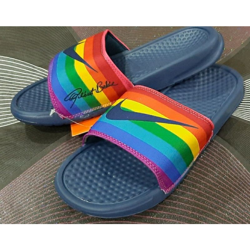 Nike on sale benassi rainbow