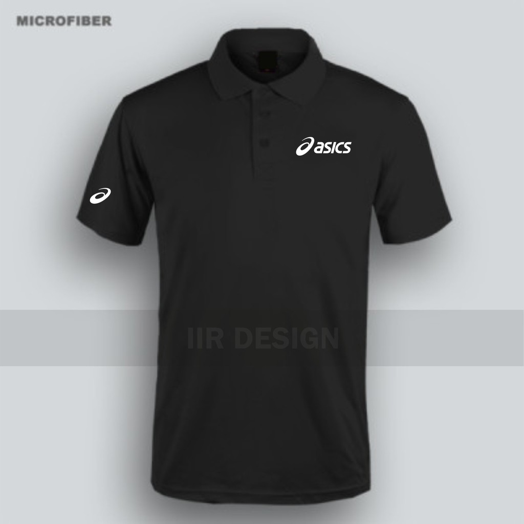 Polo T shirt Collar Microfiber Polyester or 100 Cotton Baju Asics