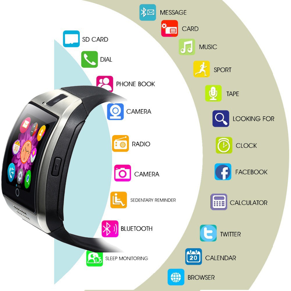 Smart watch arc discount screen model q18