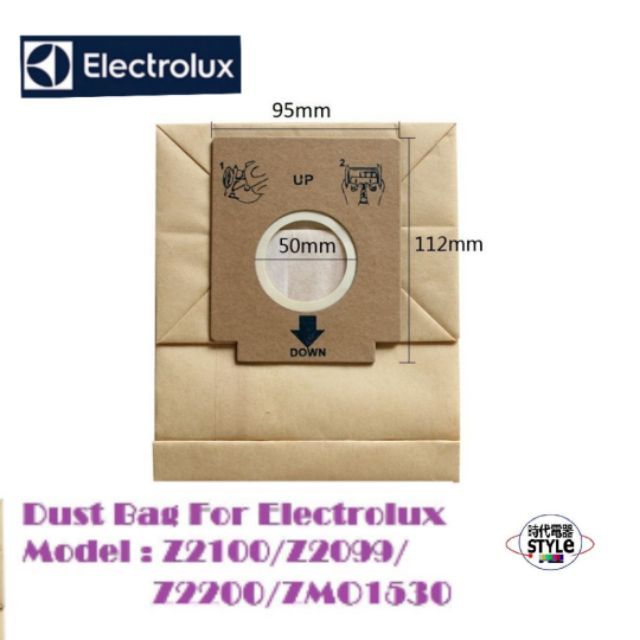 Electrolux Listo MobiOne Dust BagDUST BAG FOR ELECTROLUX VACUUM CLEANER Z2100 Z2099 Z2200 ZMO1530