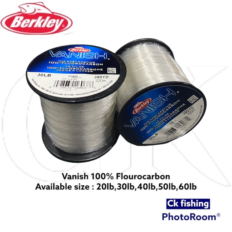 Berkley Vanish 100% 20m Fluorocarbon Casting & Jigging Fishing