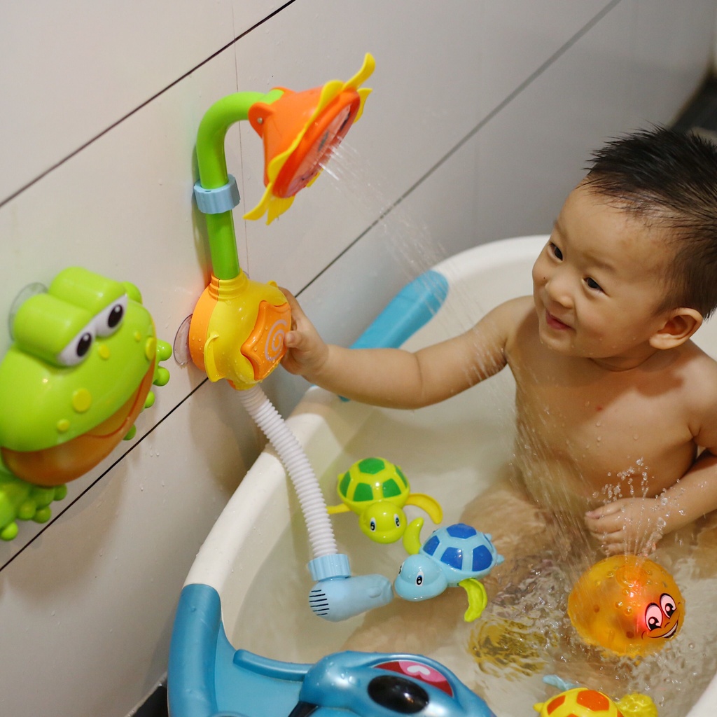 Baby bath hot sale toy set