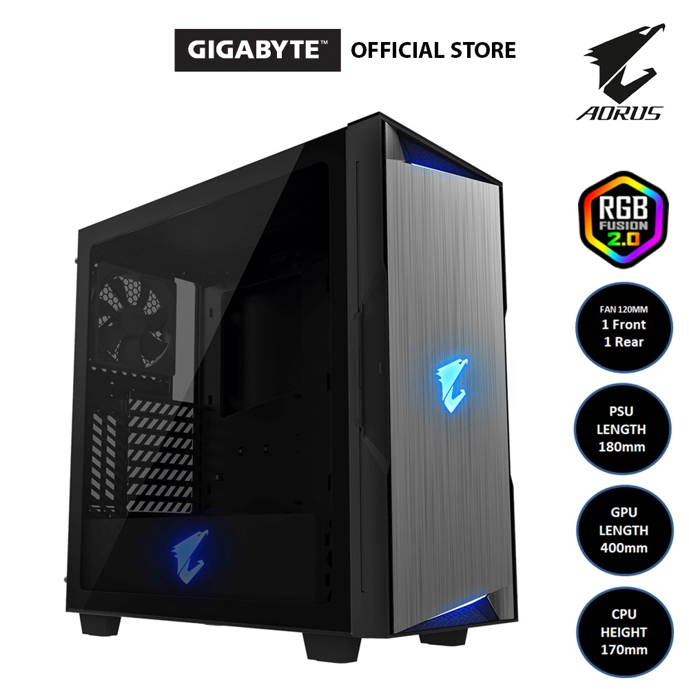 Gigabyte Aorus C300 Glass Tempered Glass Side Panel Mid Tower PC