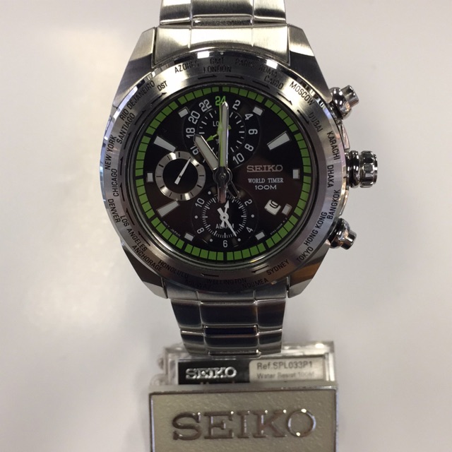 Seiko world time outlet 100m