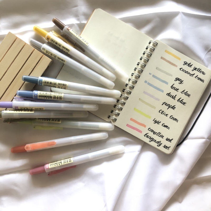 BlueDaze Ready Stock] Vintage Colour Highlight Pen Press Highlight