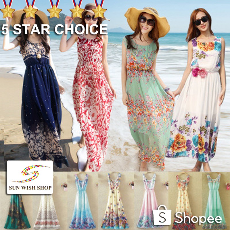 Beach 2024 dress shopee