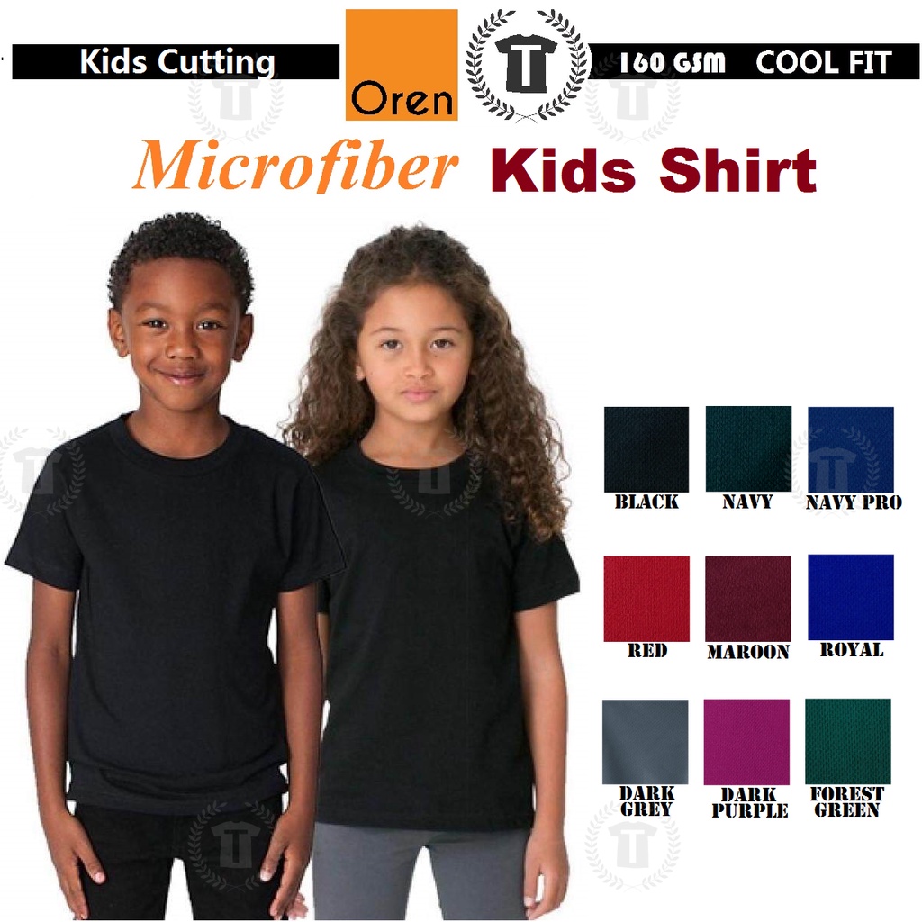 Round Neck T shirt Kids Black