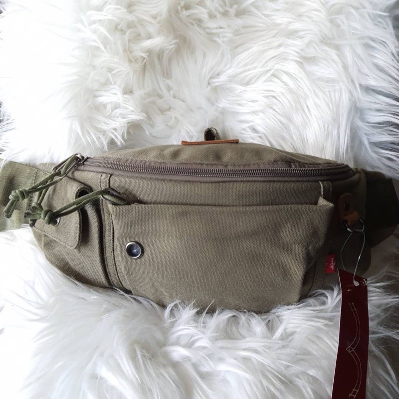 POUCHBAG WAIST BAG DENIM LEVIS OLIVE Shopee Malaysia