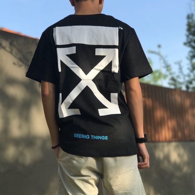 Seeing things cheap off white shirt