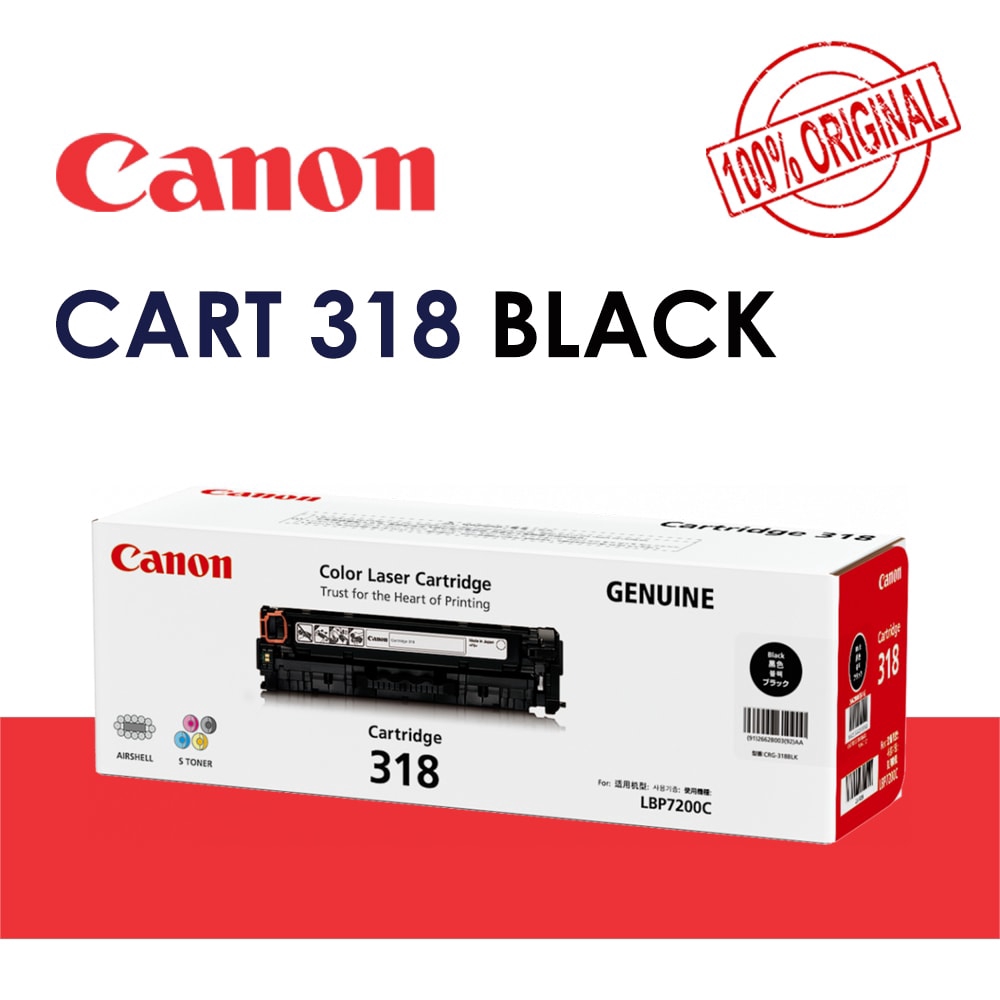 CANON Genuine Original Cart 318 ( Black ) Toner For LBP-7200Cd