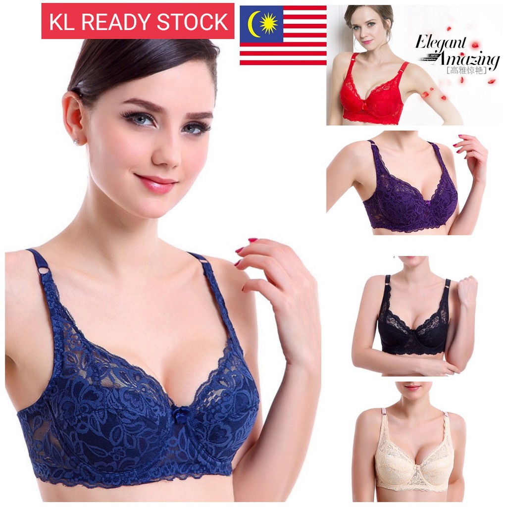 KL READY STOCK WIRED Ladies Lace bra size 34-40 Cup B C BESI Support-A14