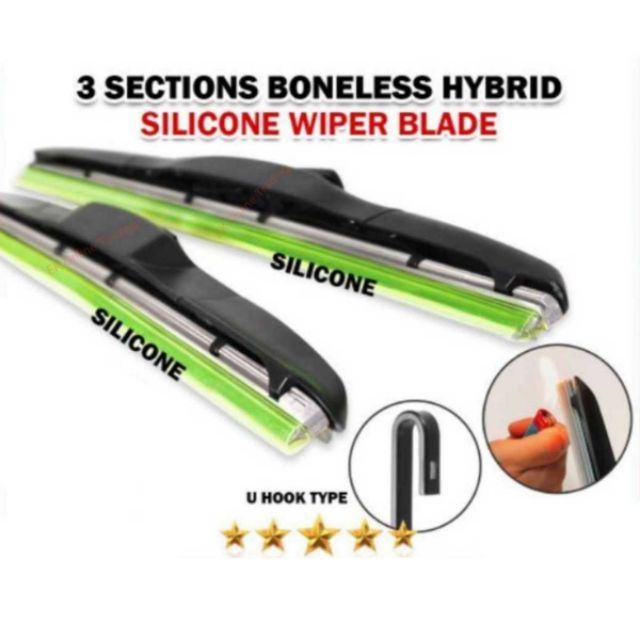 Silicone wiper clearance blades