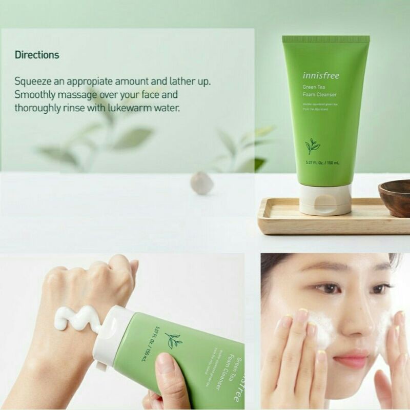 Innisfree Green Tea Hyaluronic Acid Face Cleanser - 150 ml