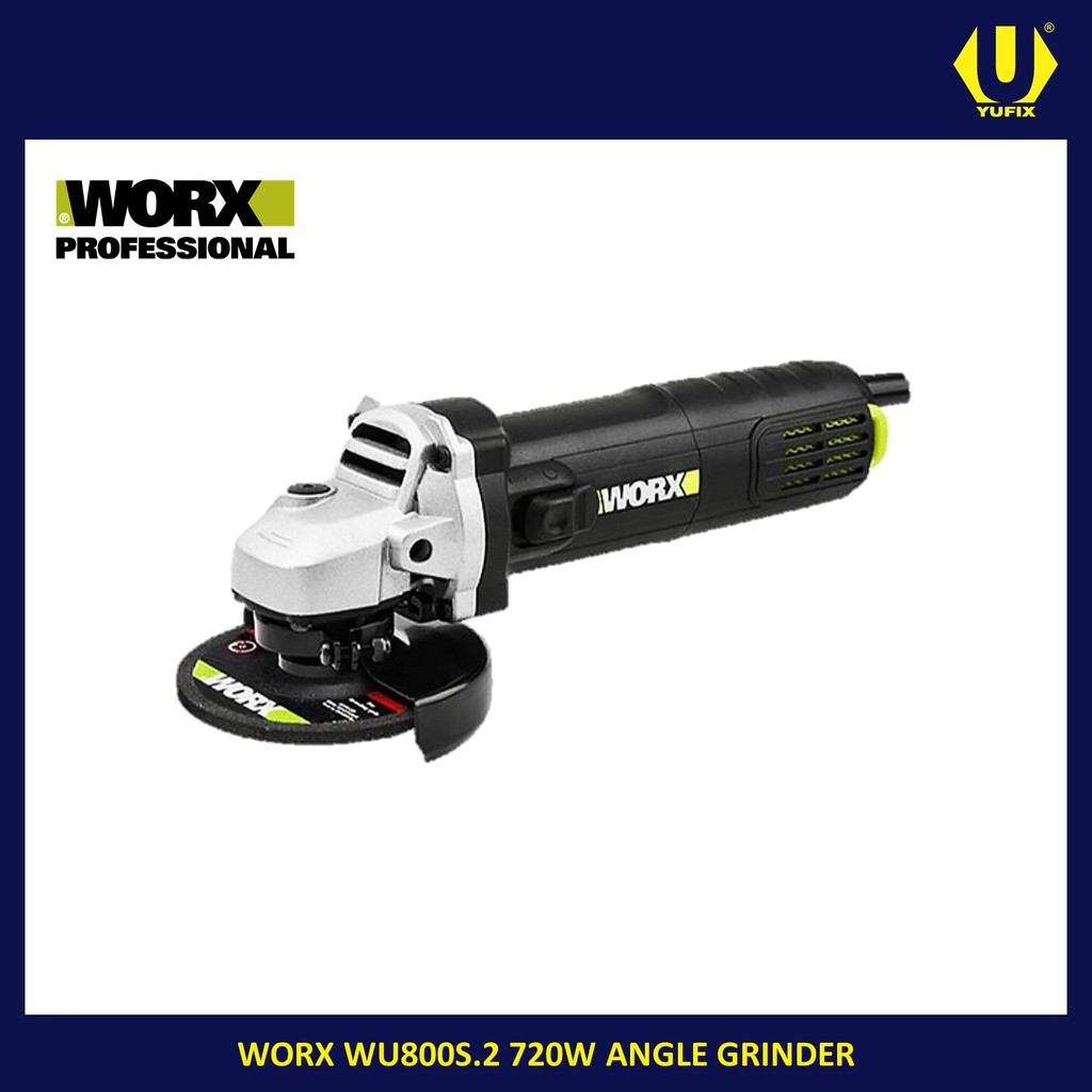 WORX WU800S 100mm 720W Corded Angle Grinder Shopee Malaysia