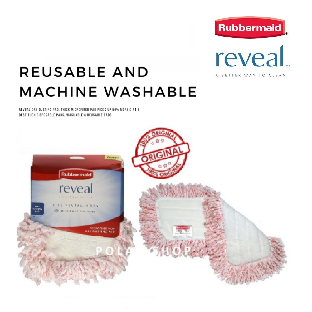 Rubbermaid 1M20 Reveal Mop Dry Dusting Cleaning Pad, 2-Pack