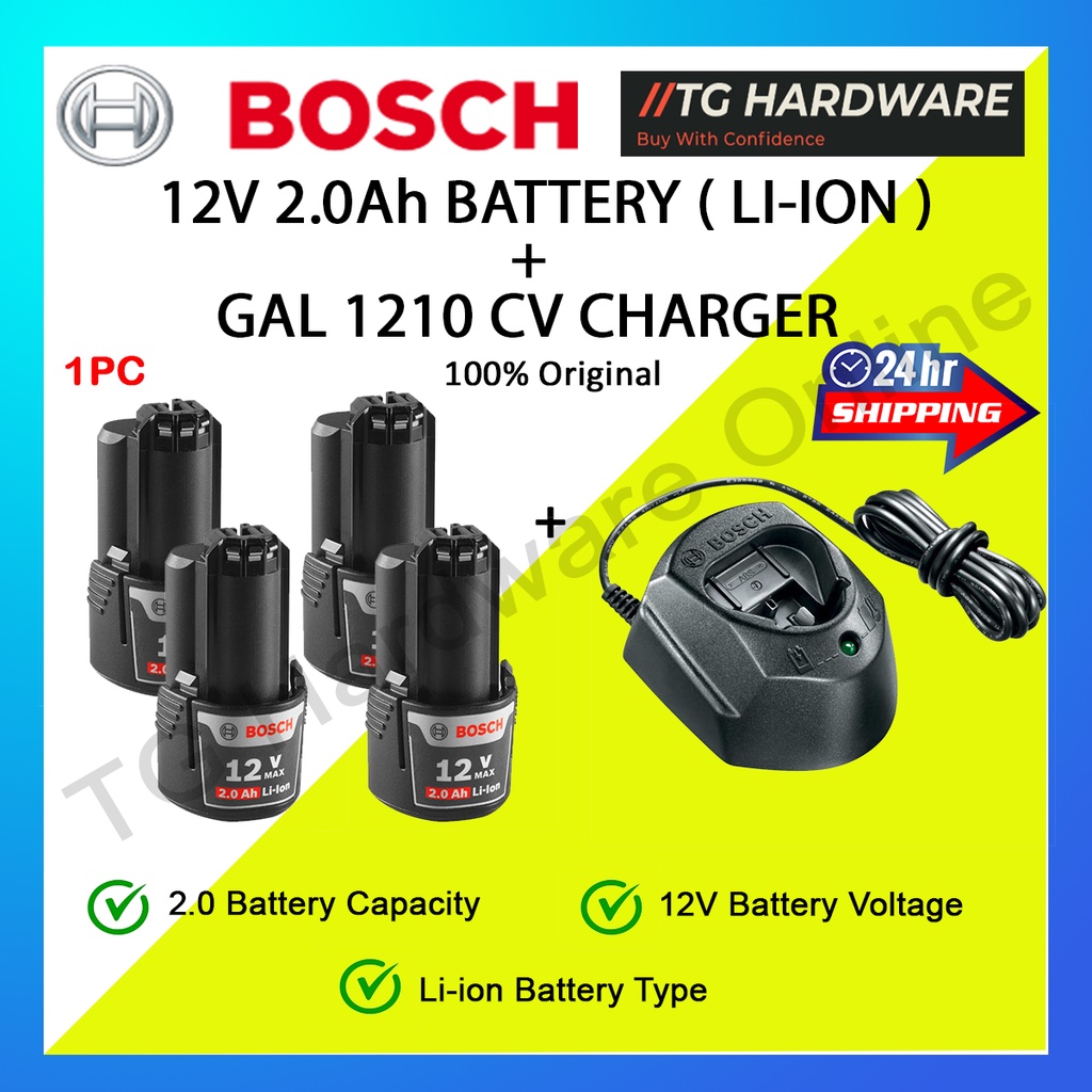 ORIGINAL Bosch 12V 2.0Ah battery batteri LI ION Gal1210 fast