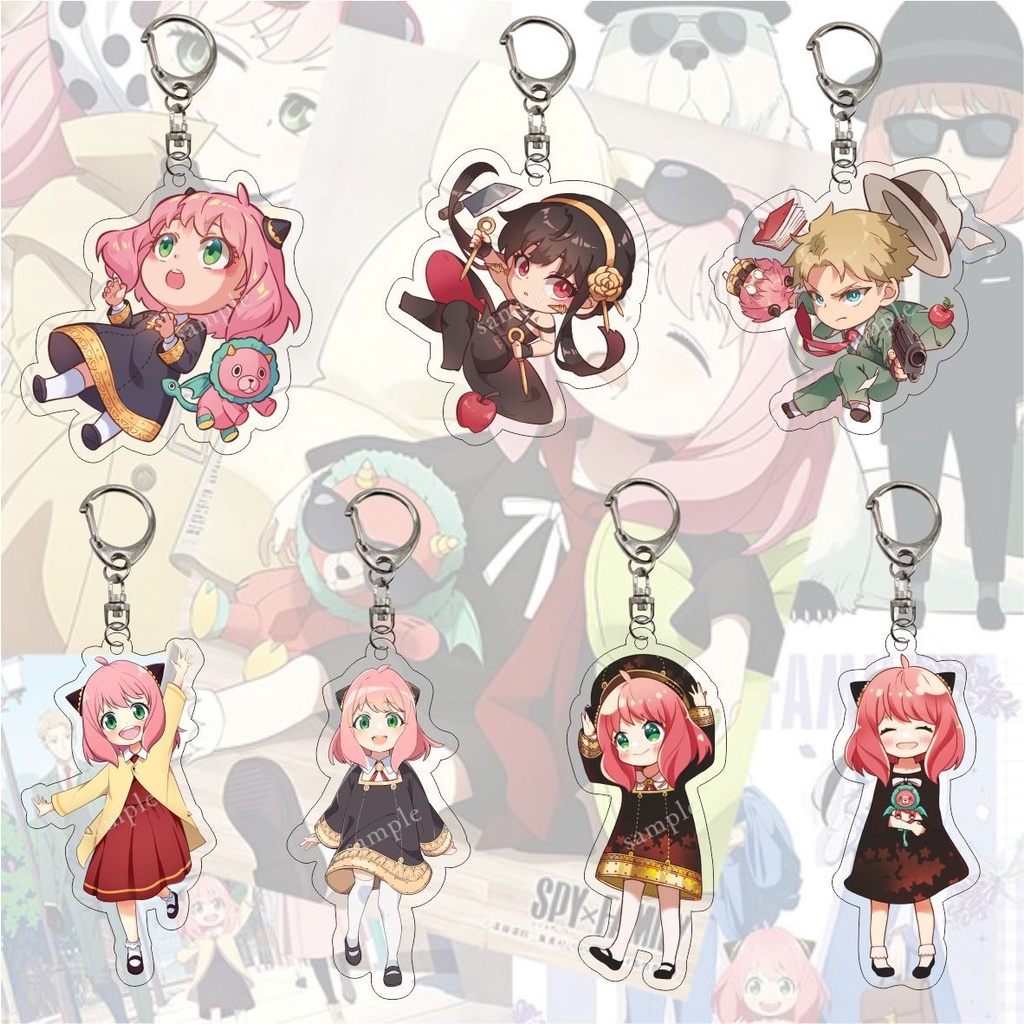 Anime Spy×family Loid Anya Yor Forger Cartoon Metal Keychain Keyring Key  Chain