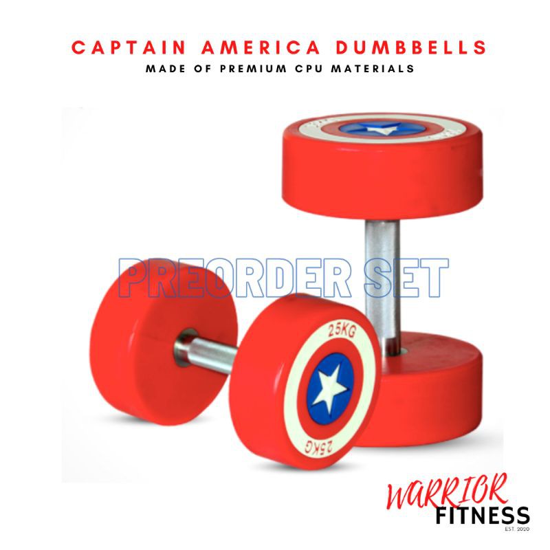 Captain america dumbbells online for sale