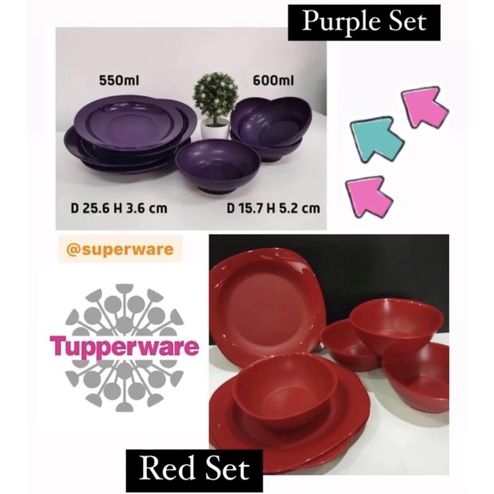 Tupperware, Kitchen, Tupperware Legacy Bowl Soup Plates Set Of 4