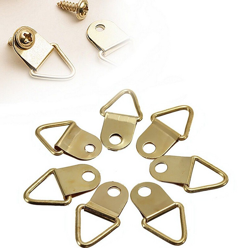 50/100PCS picture triangle hooks frame hanging hooks frame triangle ring 