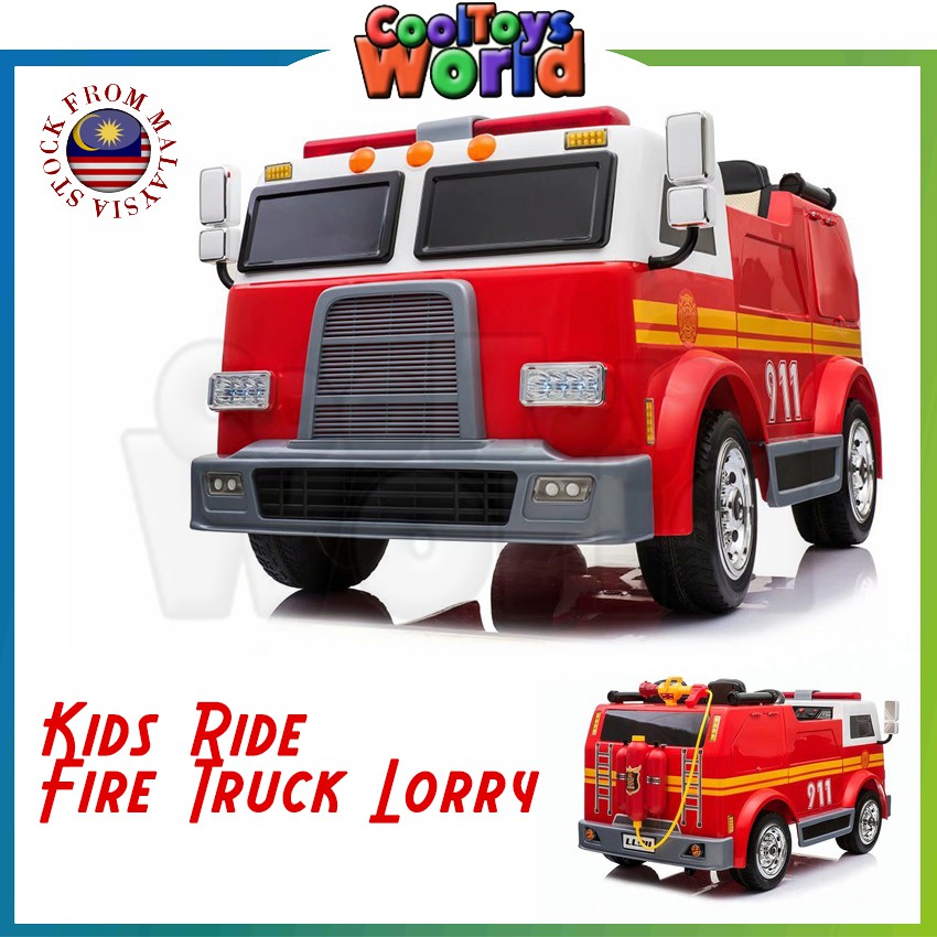 Ride on best sale fire truck 12v