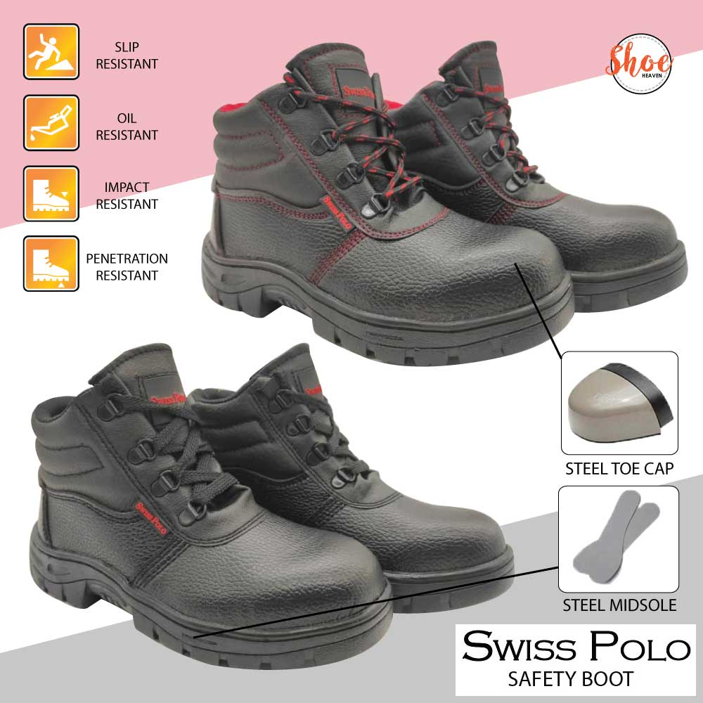 Polo steel cheap toe work boots