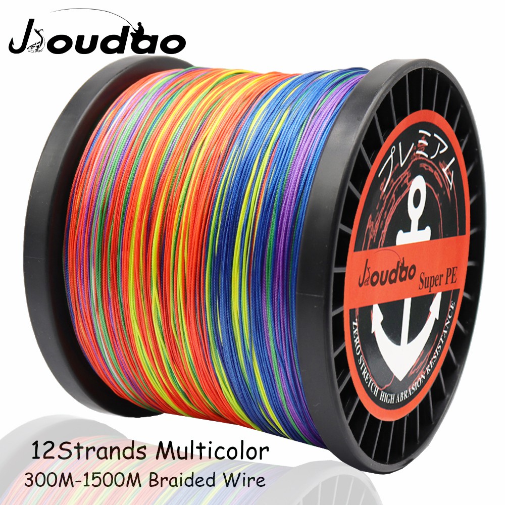 12 Strands Braided Fishing Line Multicolor Super Strong Japan Multifilament  PE Braid Line