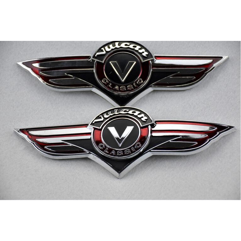 2pcs Kawasaki Vulcan Classic Emblems Stickers Decals Accessories Auto