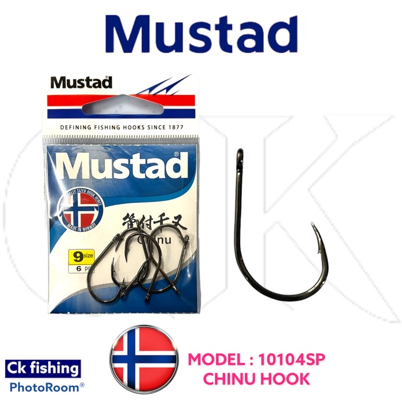Mustad Chinu Hook Model 10104SP Fishing Hook / Mata Kail Pancing / Bottom  Fishing / Mustad Norway Hook