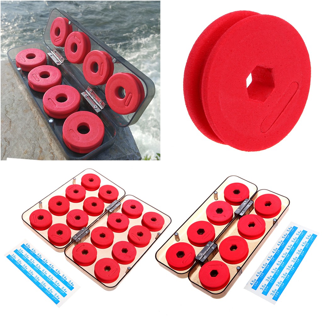 Maxbell 16pcs Foam Fishing Main Line Bobbin Spools Tackle Plastic