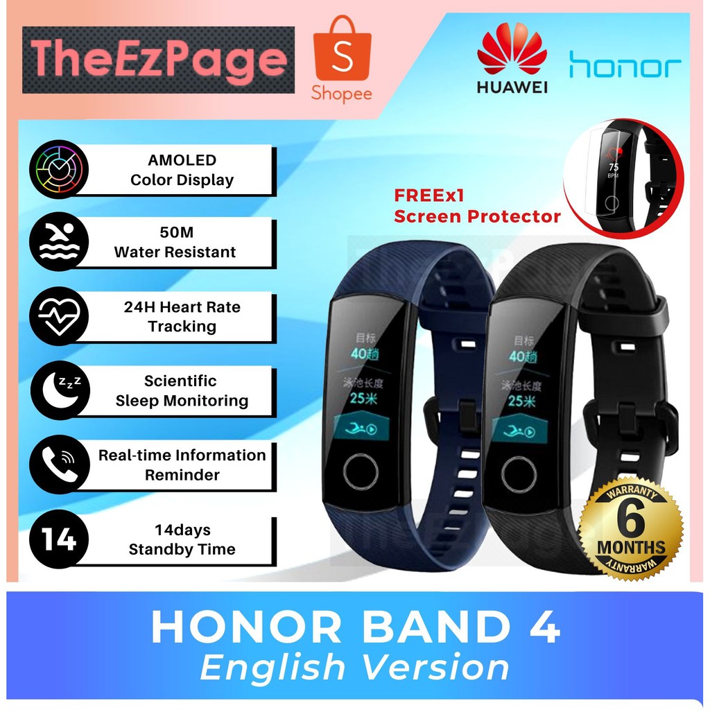 Huawei honor band 4 smart wristband sale amoled color 0.95