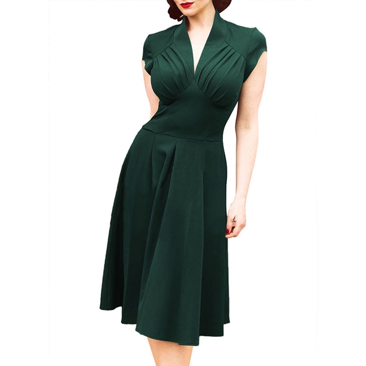 Women's Vintage Dress 50s 60s Retro Rockabilly Pinup Housewife