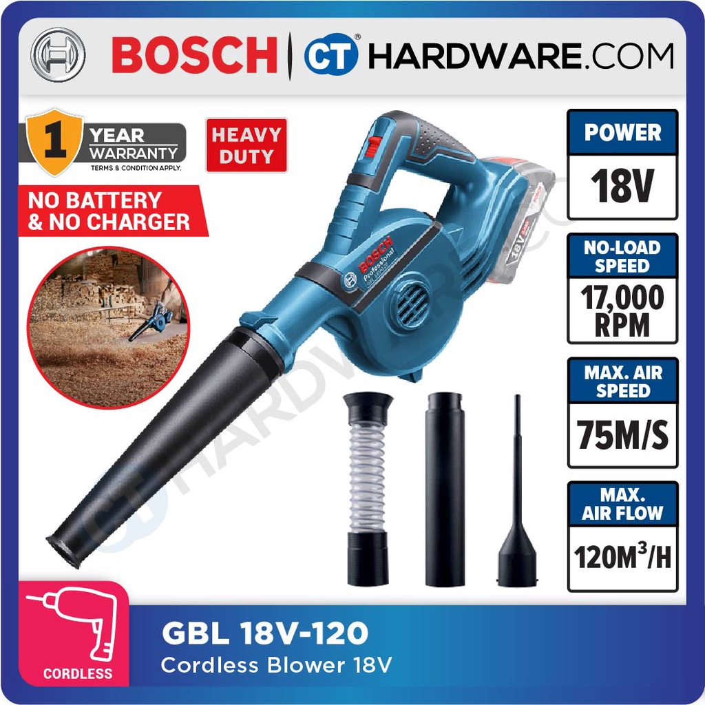 BOSCH GBL 18V 120 SOLO PROFESSIONAL CORDLESS BLOWER WITHOUT