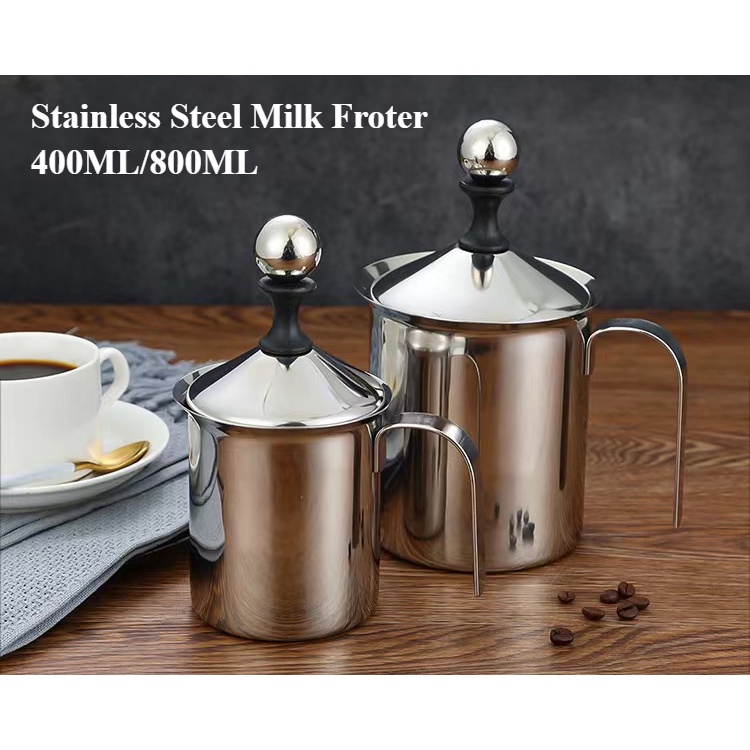 Ready Stock !!! 800ml & 400ml Milk Frother Pump/Double Mesh Coffee