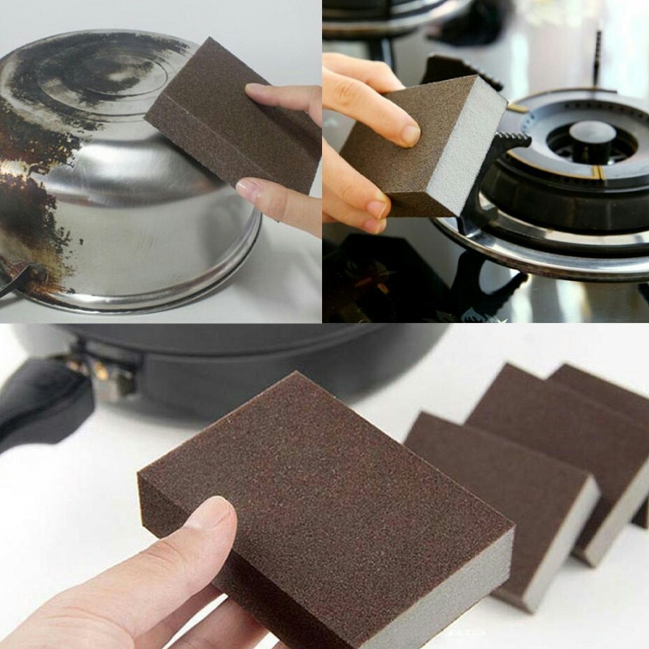 6pcs Kitchen's Steel Ring Magics Dishwashing Tools Cleaning Rub Pot Rust  Focal Stains Sponge Removing Kit Dish Washing Sponge