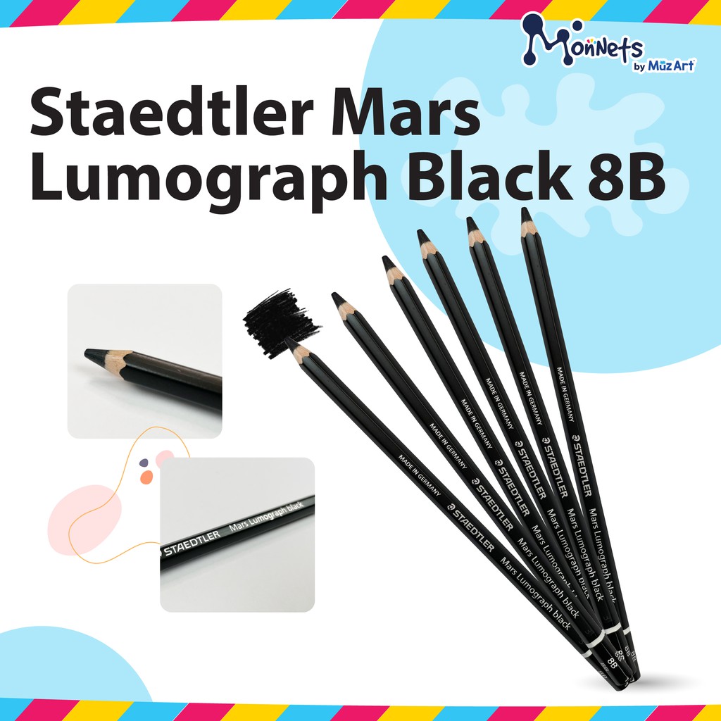 Staedtler Mars Lumograph Black Pencil 8B (1pc) 🔥READY STOCK & FAST  SHIPPING🔥