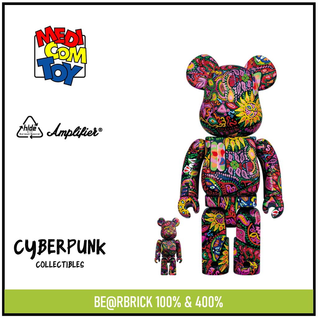 BE@RBRICK Bearbrick Psychedelic Paisley 100% & 400% by Medicom Toy