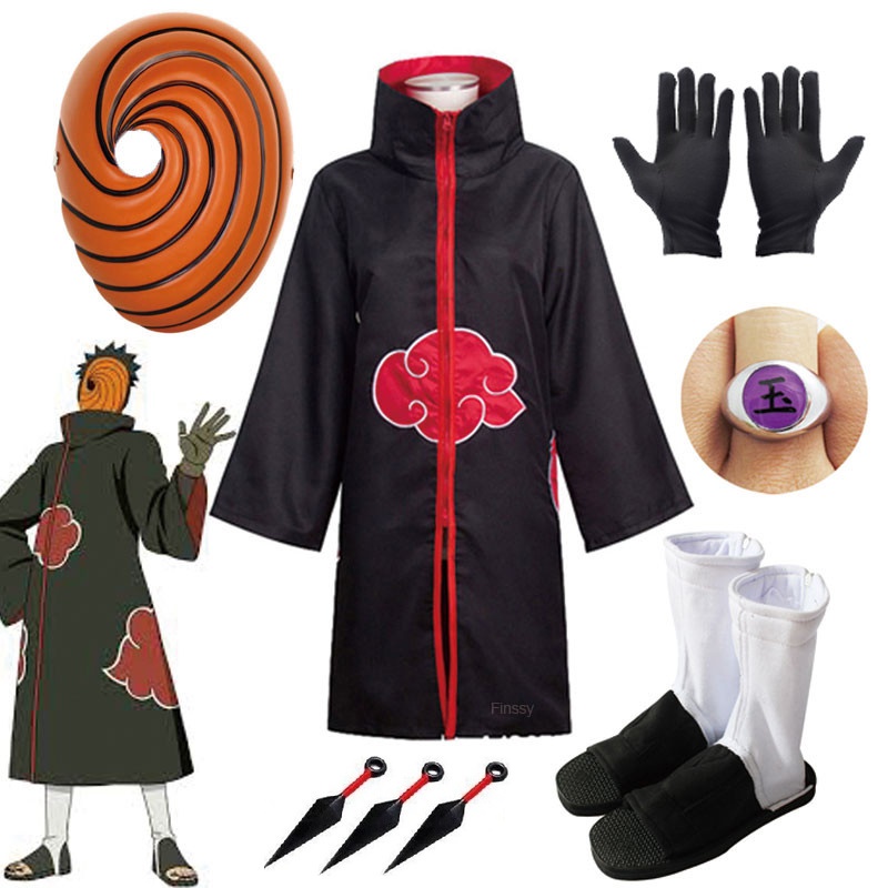 Kids Naruto Akatsuki Costume Cloak Robe Anime Boys Cosplay Uchiha Sasuke  Itachi