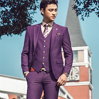 Purple color coat on sale suit