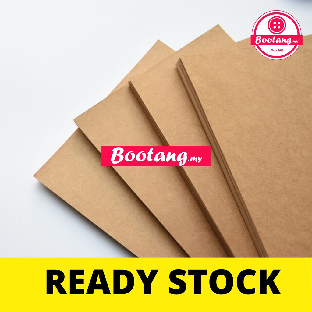 100pcs A4 / A3 Kraft Paper 175gsm / 275gsm Craft Paper Brown Paper Kertas  Kraf (10/ 50 / 100 Pcs)