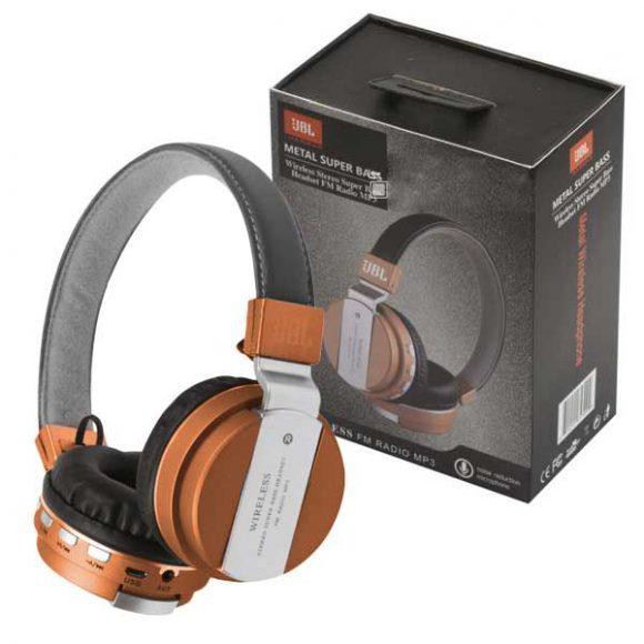 JBL Bluetooth Metal Wireless Headphones JBL JB 55 Stereo Super Bass FM Radio Headphone