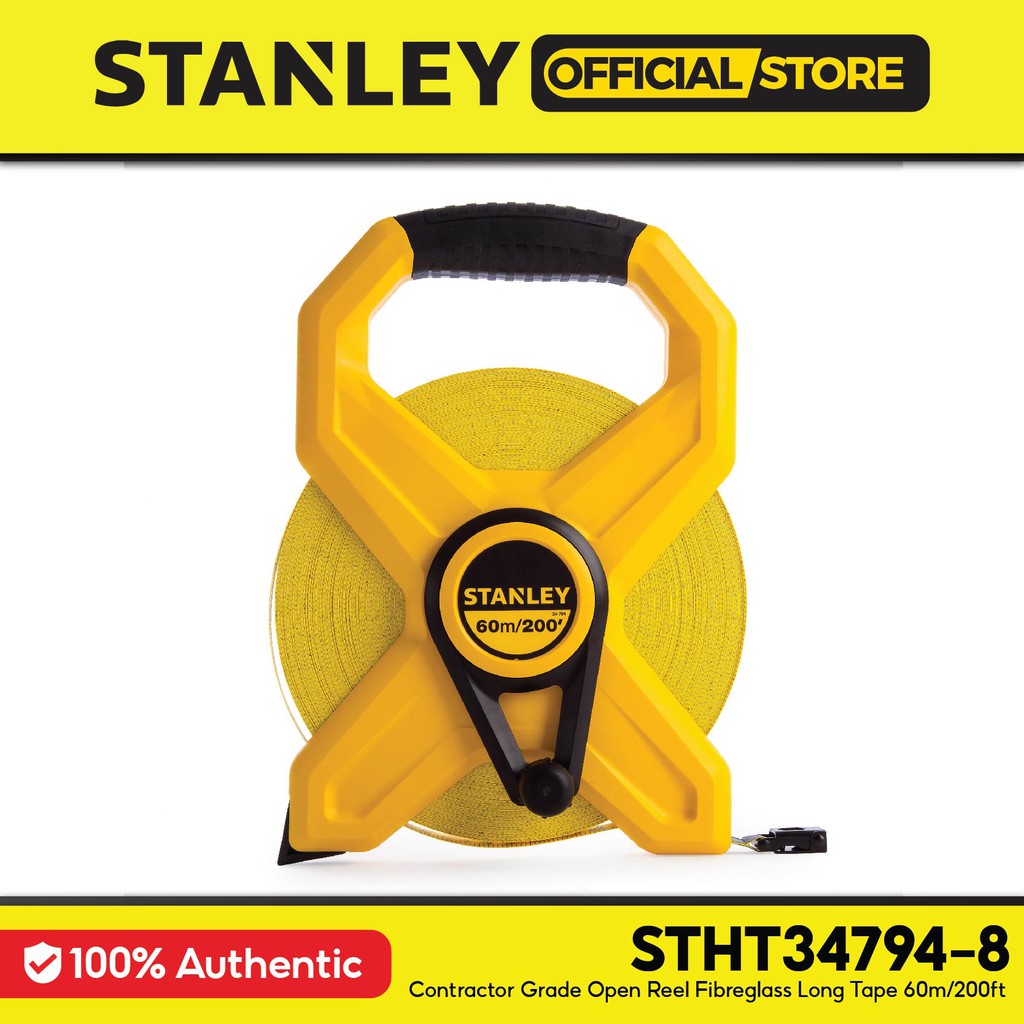 Stanley Contractor Grade Open Reel Fibreglass Long Tape (60m/200ft)  STHT34794-8 (34-794)