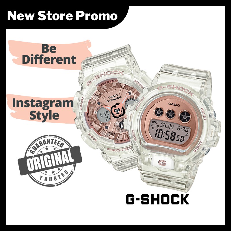 G shock transparent discount rose gold price