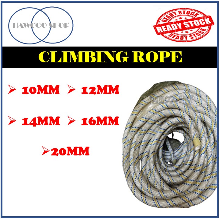 💥 Ready Stock 💥 【PRICE PER METER】 Outdoor Climbing Rope