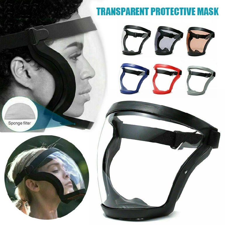 Full Face Super Protective Mask Anti-fog Shield Safety Transparent Head  Cover