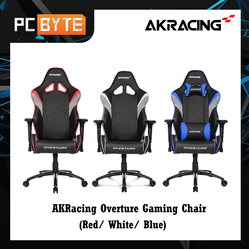 AKRacing Overture Gaming Chair - Red/White/Blue | Shopee Malaysia