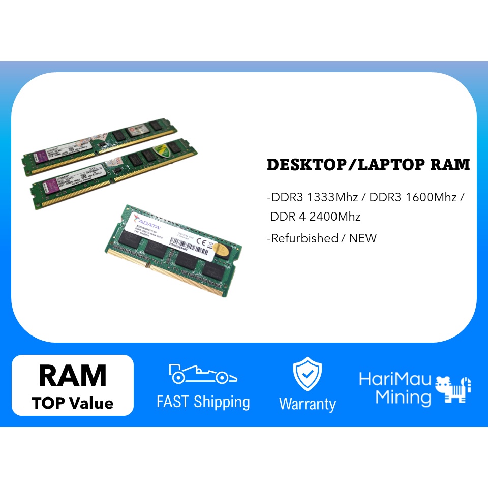 Laptop on sale ram types