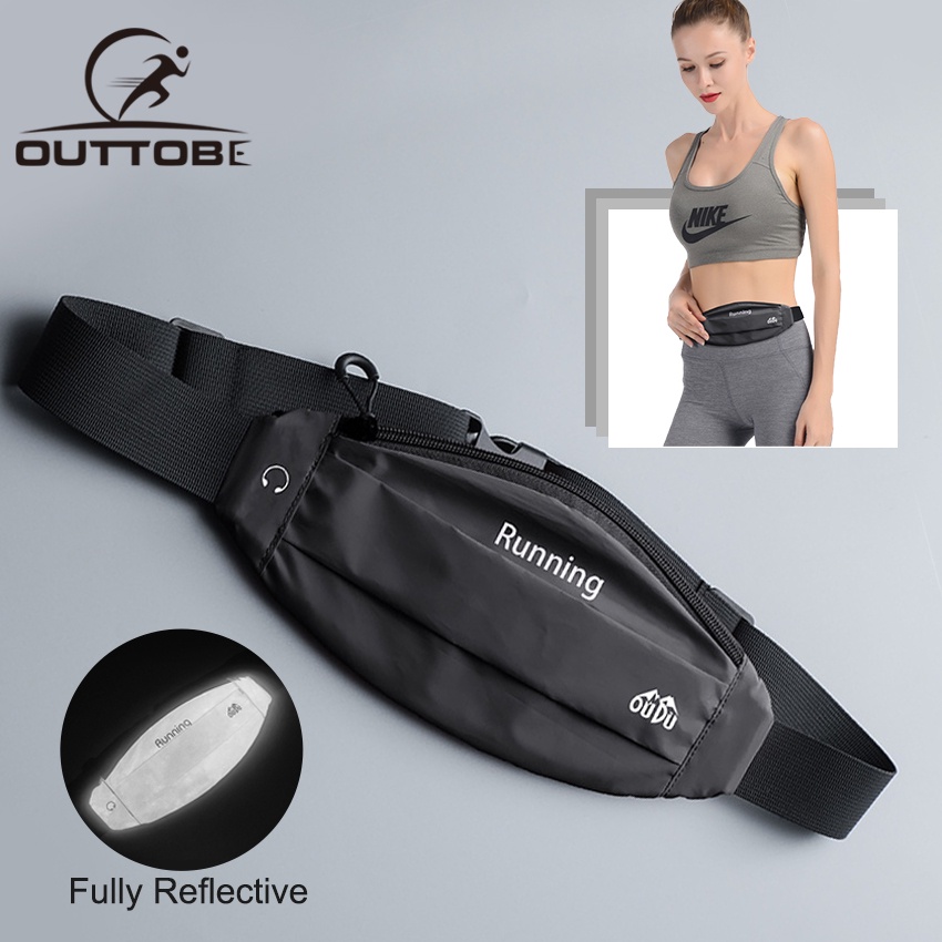 Outtobe Sport Waist Pouch Bag Men Cross Body Bag Zipper Chest Bag