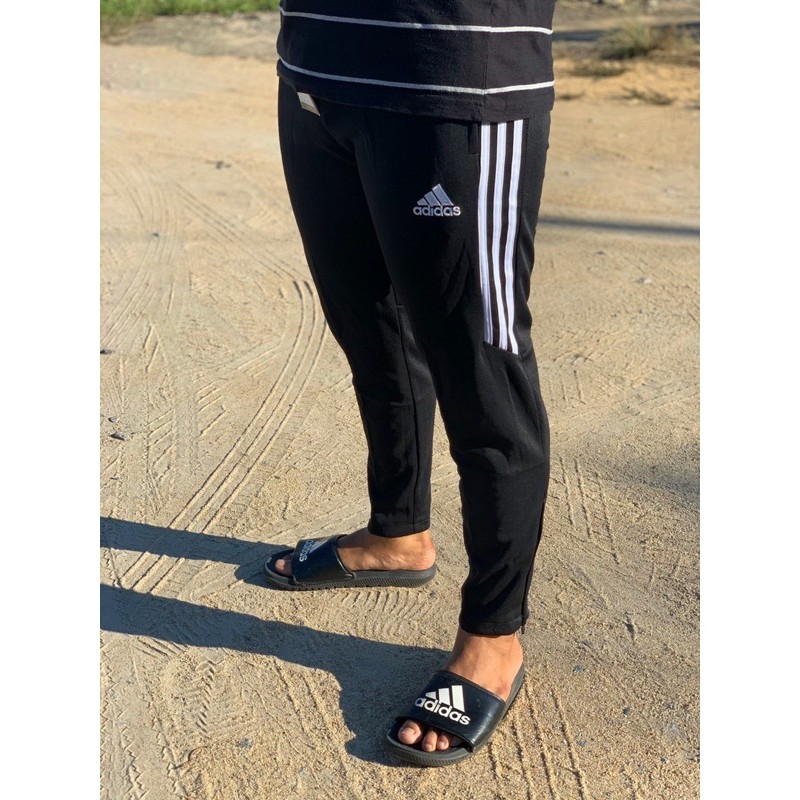 Adidas half striped on sale pants